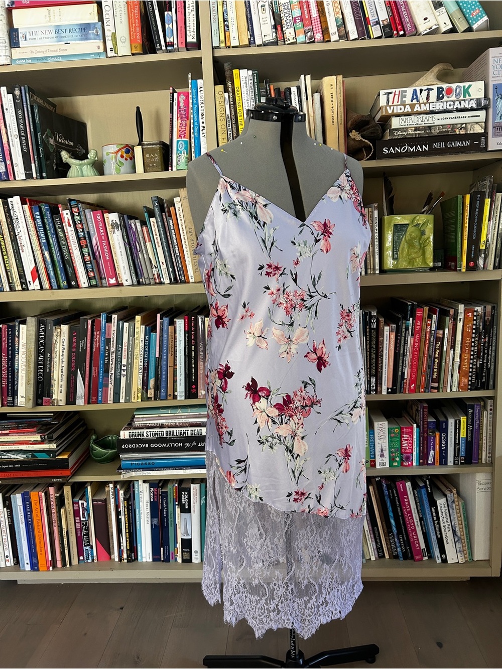 INC International Concepts Lavender Floral Lace-Trim Slip Dress | Size XXL